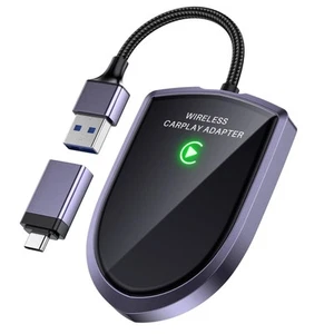 Adaptateur sans fil CarPlay pour Apple iPhone (mise à niveau 2025) - Instant Wireless C... - Photo 1 sur 8