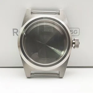 38mm Steel Watch Case Sapphire Cover Solid Steel Bottom For NH35A/NH36A Movement - Picture 1 of 7