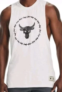 Camiseta sin mangas Project Rock para hombre talla 3XL de alambre de púas camisa suelta Under Armour - Imagen 1 de 2