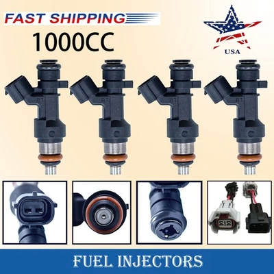 INYECTOR DE COMBUSTIBLE APTO PARA HONDA ACURA RSX K20A K24A 06-09 S2000 4 PIEZAS 1000 CC Foto 1 de 4