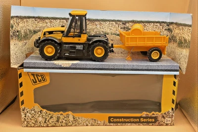 JCB Fastrac 3185 Tractor & Trailer 1:32 – Boxed Vintage Farm Diecast – VGC - Image 1 of 4
