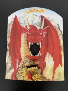 Zielscheibe mit Loch Drachen Motiv rot 29x20 cm von Fantashion sehr gut Erhalten - Bild 1 von 2