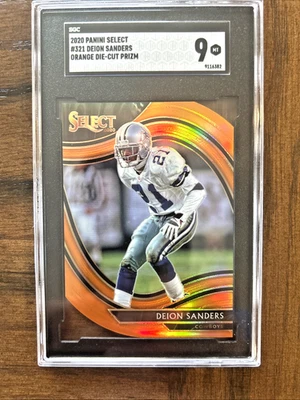 2020 Panini Select - Field Level Deion Sanders #321 Orange Prizm Die-Cut - Image 1 of 3