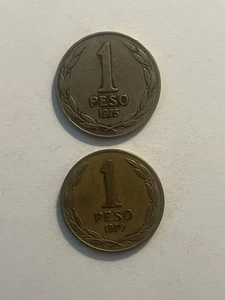 LOT OF TWO (2) CHILE Peso coins - Picture 1 of 3