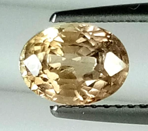 NATURAL YELLOW ZIRCON OVAL 1.85 Cts SPARK LUSTER BEAUTIFUL COLOR LOOSE STONE - Picture 1 of 3