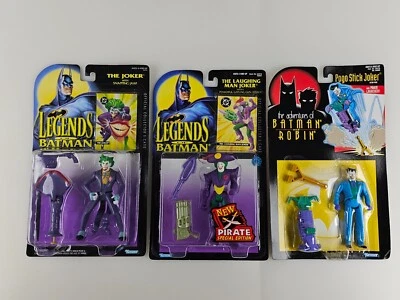 3x Lot The Joker Kenner Action Figures Batman Pogo/Pirate/Snapping Jaw 1994 1995 - Image 1 of 4