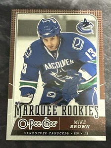 2008-09 O Pee Chee Marquee Rookie 502 Mike Brown Vancouver Canucks - Picture 1 of 2