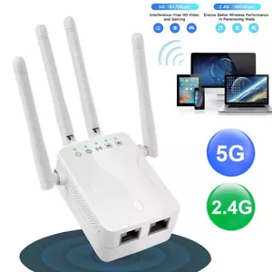 1200Mbit/s WLAN Repeater Router Range WiFi Wireless Signal Verstärker Booster DE - Bild 1 von 11