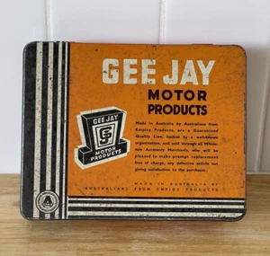 Gee Jay Motor Products Vintage Collectable Tin. - Picture 1 of 7