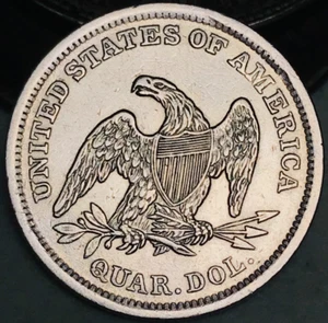 1838 Seated Liberty Quarter 25C HIGH GRADE DETAIL 90% Silver US Coin CC20825 - Picture 1 of 9