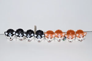 8 Spiky Corgi Hund Figur Stachelschwein Ball Handschmeichler Spielzeug Großpackung Tier Spielzeug - Bild 1 von 2