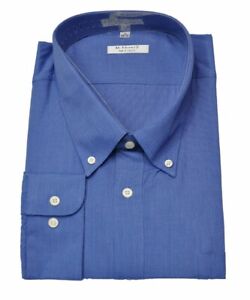 Men's long sleeve blue woven shirt  17   32-33  (  X L )