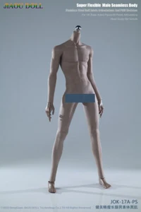 Figura de acción JIAOU DOLL JOK-17A-PS 1/6 piel oscura flexible sin costuras cuerpo masculino - Imagen 1 de 5