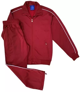 Men's Classic Retro Full Jogging Suit Plain Tracksuit Outfit - Picture 1 of 27