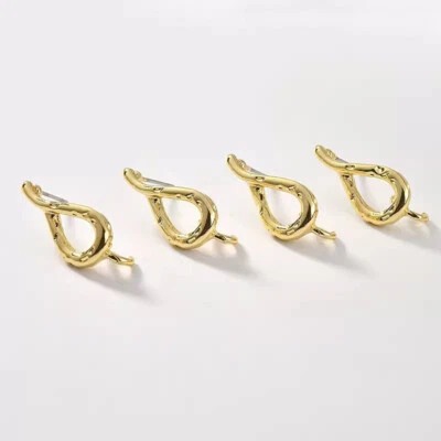 10件装圆形戒指耳环,金色几何不规则耳钉耳环,圆形耳环 — 第 1/2 张图片