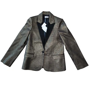Zadig & Voltaire Blazer Damen Gr DE 36 (Fr 38) Schwarz/Gold Glitzer Elegant NEU - Bild 1 von 3