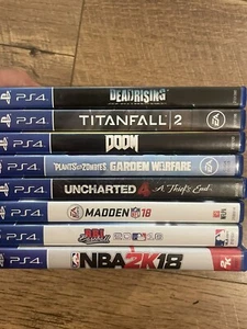Selling My Collection Of PS4 Games Lot  Doom  Dead Rising Uncharted 4 Rbi Nba - Picture 1 of 3