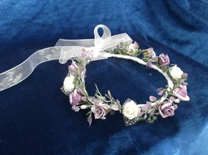 Flieder/Amethyst/Elfenbein Rosen & Sprays Blumenkreis - Hochzeit Heiligenschein - von Valerie J - Bild 1 von 3