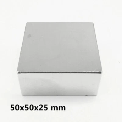 50mmx50mmx25mm Block Strong Rare Earth 2"x2"x1" Rectangular Neodymium Magnet N52
