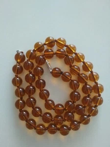 8mm Beautiful Amber quartz Crystal gemstone beads necklace 17.5"-UK seller 399-4 - Picture 1 of 7