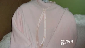 Jennifer Moore Activewear Light Pink Button-Up Sweater/BEAUTIFUL/Med./EXCELLENT - Picture 1 of 5