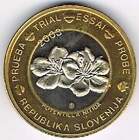 Slovenia 2003 (Gr) probe-pattern-essai - 1 euro - Flower (bimetal)