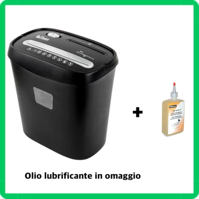 distruggi documenti carte elettrico frammenti trita carta ufficio ts080 con olio - Immagine 1 di 2