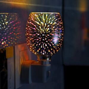 Electric 3D Plug-In LED Aroma Diffuser Lamp Light Wax Melt Oil Burner Warmer