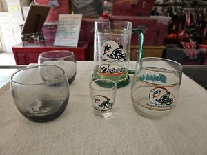 Lote de 5 NFL DELFINES MIAMI humo rocas tiro congelador gafas tazas vaso - Imagen 1 de 20