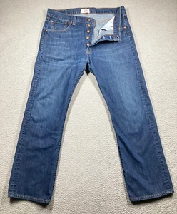 Levi's 501 Jeans Herren 38x30 Blau Original Button Fly Straight Western Rodeo - Bild 1 von 19