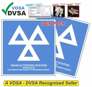MOT SIGN | MOT SIGNS | MOT SIGN PACK | VOSA DVSA | OFFICIAL VTS MOT 2 SIGN PACK - Picture 1 of 11