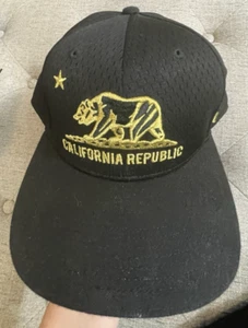 47 Brand California Republic Snap-Back Trucker Hat Black & Gold One Size - Picture 1 of 19