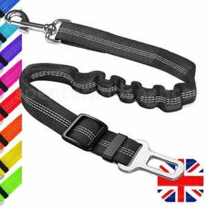 Anti Shock Pet Dog Car Seat Belt Clip Bungee Lead Vehicle Travel Safety Harness - Picture 1 of 13