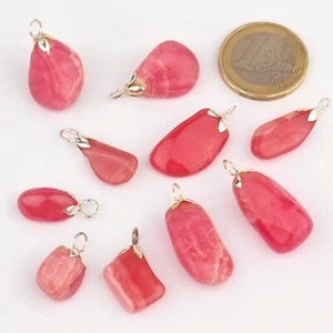 Rhodochrosit Trommelstein - Anhänger & 925 Sterling-Silber Öse AA - Qualität - Bild 1 von 1