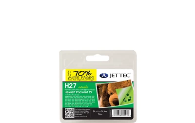 Jet Tec H27 Replacement HP 27 HP C8727AN Black Inkjet Printer Ink Cartridge - Image 1 of 2