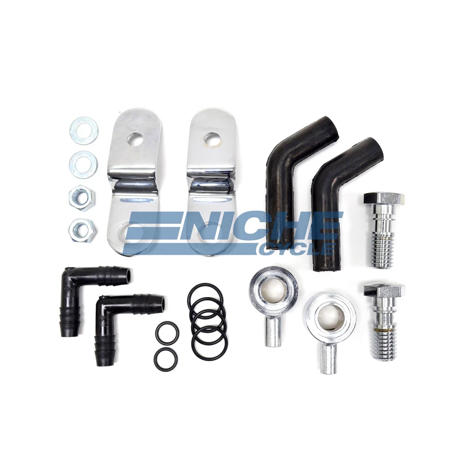 Kit de respirador cárter doble grande cromado KHS-020 Mikuni HSR42 HSR45 EVO genuino Foto 1 de 1