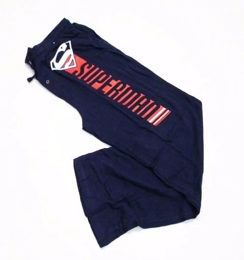 Men's SUPERMAN Pajama Lounge Sleep Pants [White Logo] Foto 1 de 1