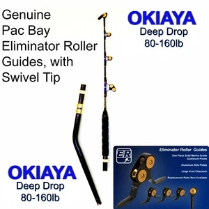 OKIAYA Venom-Pro Deep Drop Bent Butt Pac Bay Swivel Tip Carbon Rod 80-160LB - Picture 1 of 8