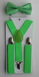 New Suspender and Bow Tie Sets for Boys Girls Kids Child Children -Ship from USA - Picture 1 of 61
