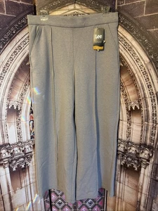 Lee Wide Leg High Rise Pants Women Size 16 M Gray. NWT.  Super Soft.  C132 - Picture 1 of 8