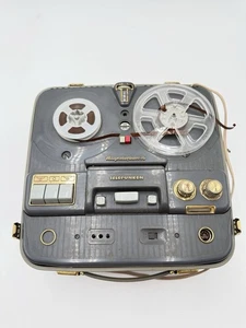 Grabadora de cinta vintage Telefunken Magnetophon 76 carrete a carrete con estuche micrófono - Imagen 1 de 8