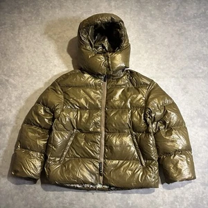 ETRO Milano Puffer Jacket Mens 40 Olive Green Down Paisley Lined Made In Romania - Picture 1 of 11