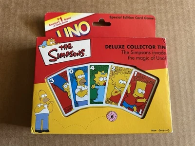 2002 The Simpsons UNO Special Edition CARD GAME Collectors Tin Bart Homer - Image 1 of 4