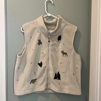 Женский флисовый жилет Christopher & Banks Nature размер большой - Изображение 1 из 4