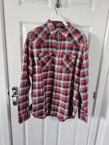 Denim & Supply Ralph Lauren Vintage Shirt Cotton Men Size L Red Check - Picture 1 of 15