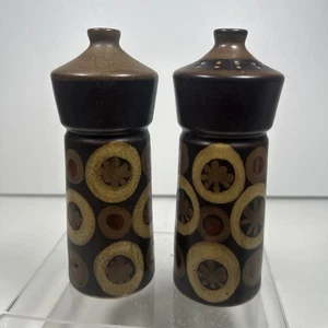 Vintage Denby Arabesque Salt and Pepper Pots Retro 60's 70's Dining READ - Picture 1 of 8