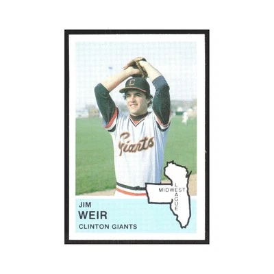 1982 Fritsch Minor League Jim Weir Clinton Giants #29.0 - Image 1 of 3