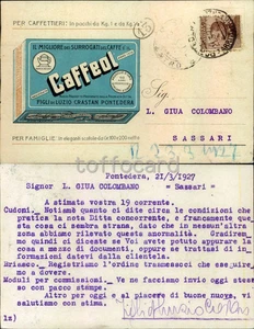 PUBBLICITA' CAFFEOL SURROGATO DEL CAFFE'-CRASTAN PONTEDERA-D11-130 - Picture 1 of 1