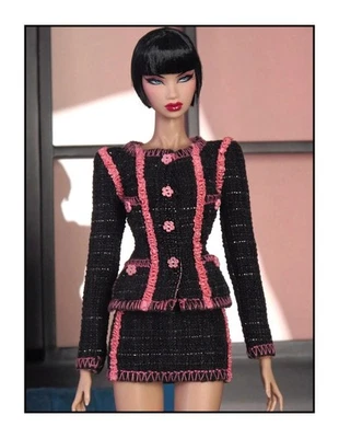 Vestido de muñecas miniatura ajuste 12 pulgadas moda realeza Nu cara hecho a mano abrigo falda Foto 1 de 4