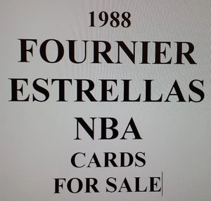 1988 FOURNIER ESTRELLA BASKETBALL SINGLES for SALE (from SPAIN) SINGLES FOR SALE - Picture 1 of 2